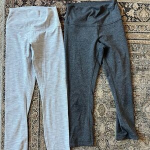 Align (grey speckled) & Wunder under (striped) leggings